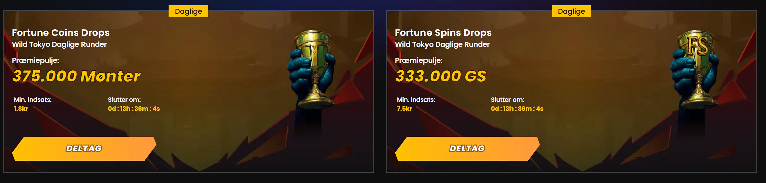 Turneringen Fortune Coins Drops